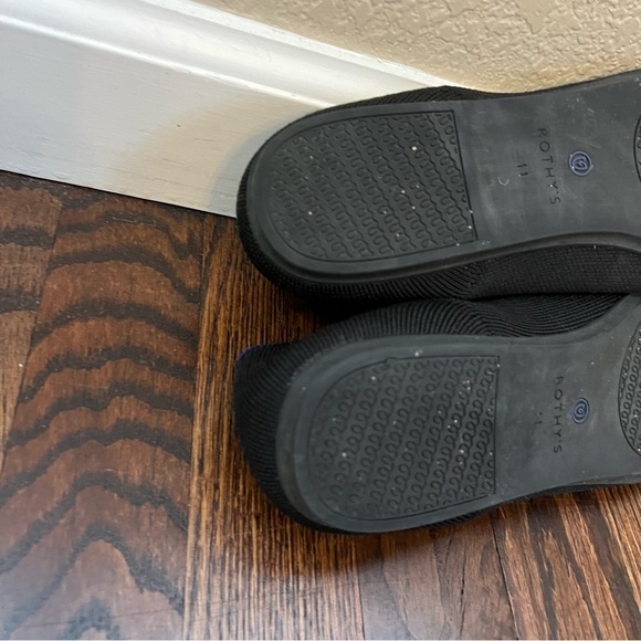 Rothy’s Women Shoes Black Loafers Slip On Ballet Flats Size 11 Solid Knit Round, - Picture 11 of 16
